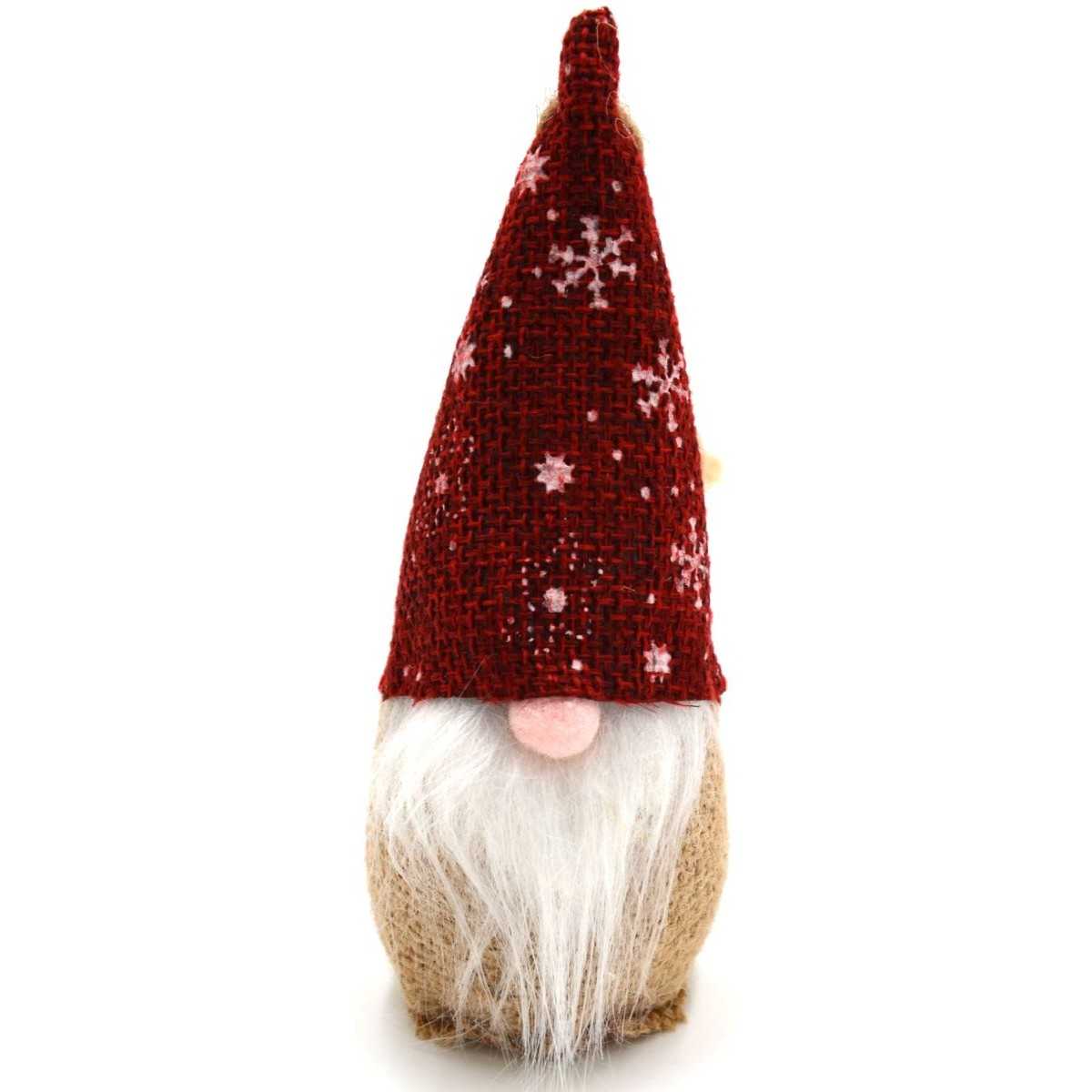 Kalėdinė dekoracija, nykštukas su raudona kepure