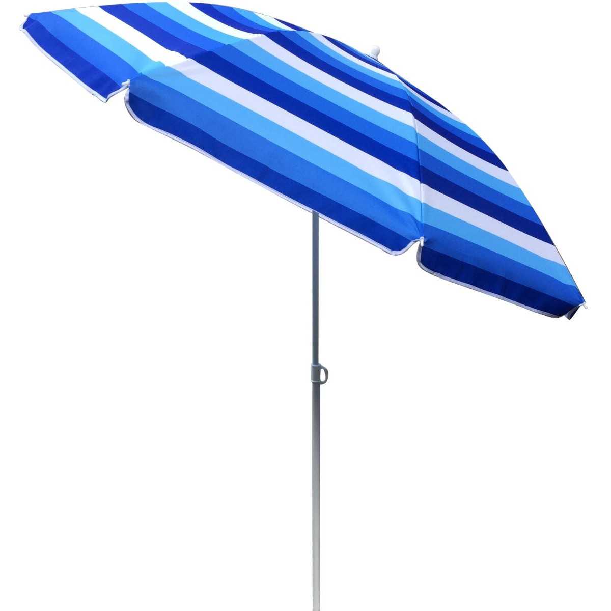 Balkono paplūdimio skėtis 160 cm mėlynos linijos