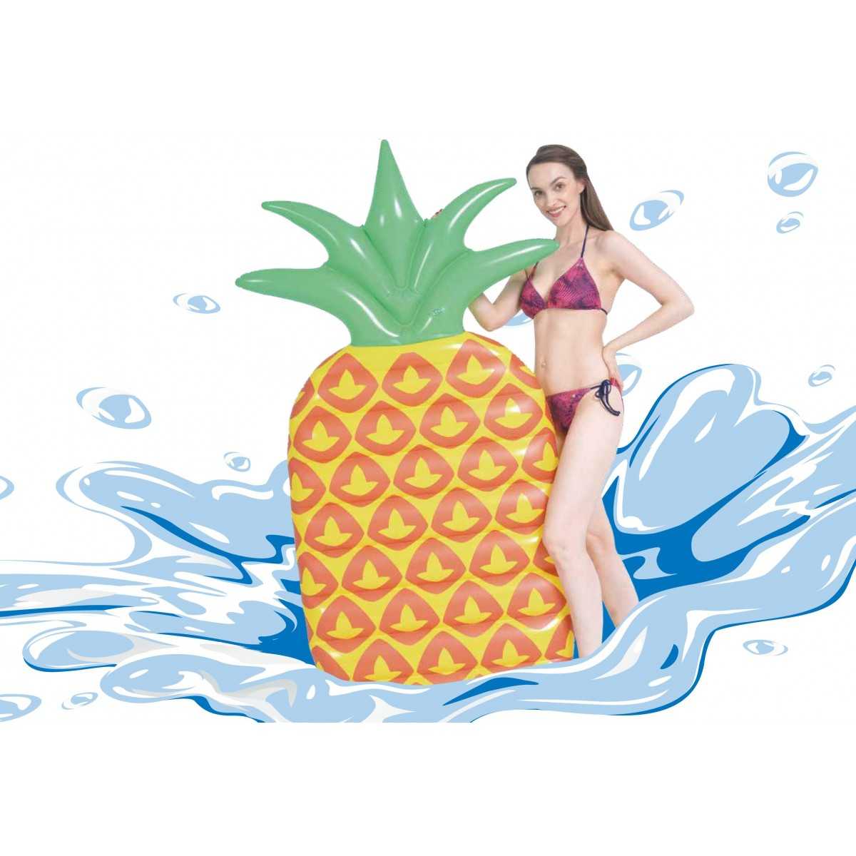 Pripučiamas paplūdimio čiužinys 176x88x15 cm, ananasas 