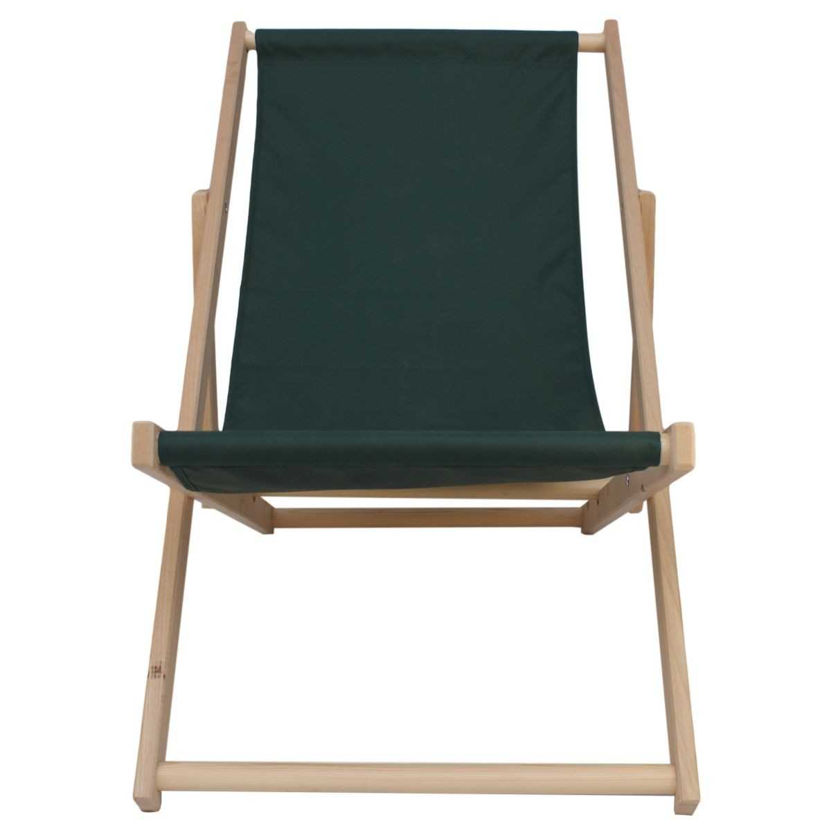 Sulankstoma medinė paplūdimio kėdė, kariškai žalia