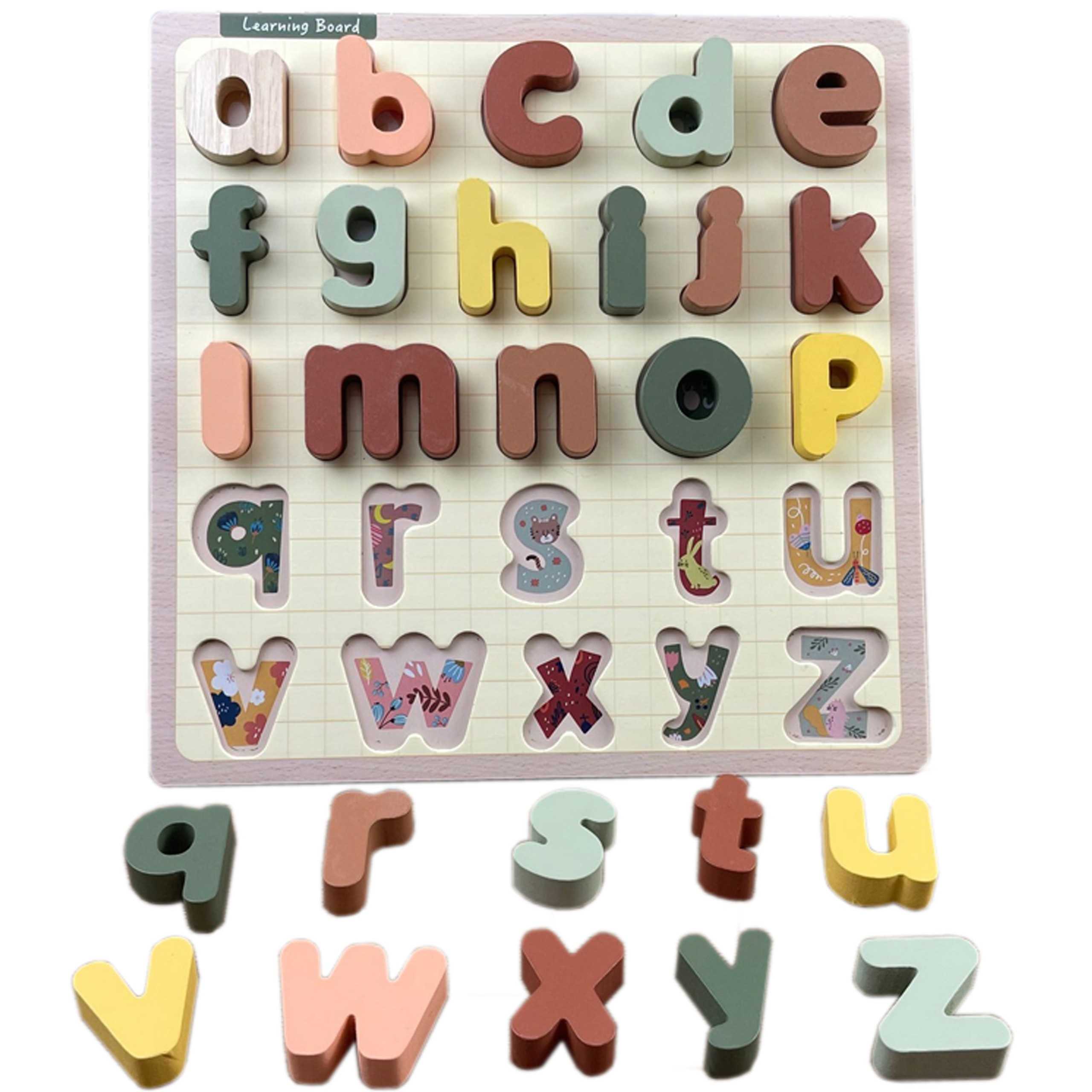 Medinė dėlionė - Mažosios abėcėlės raidės