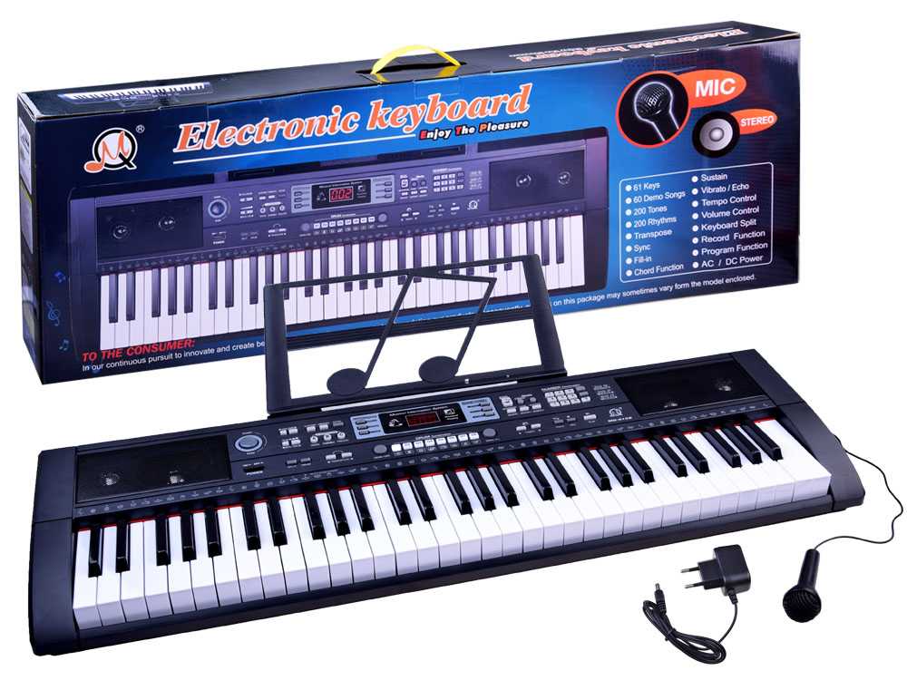 Vaikiškas pianinas su 61 klavišu ir mikrofonu 2