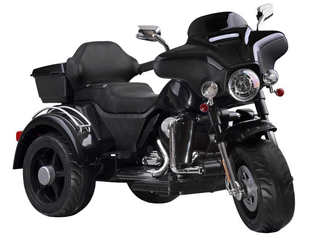 Didelis elektrinis motociklas, juodas