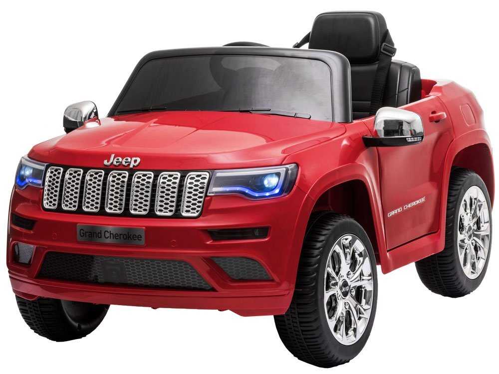 Vienvietis elektromobilis  Jeep Grand Cherokee, lakuotas-raudonas