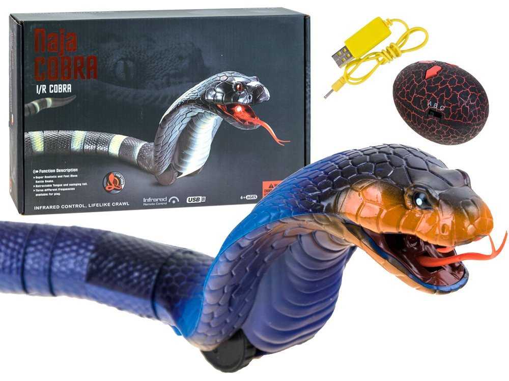 Nuotoliniu būdu valdoma gyvatė - kobra, mėlyna