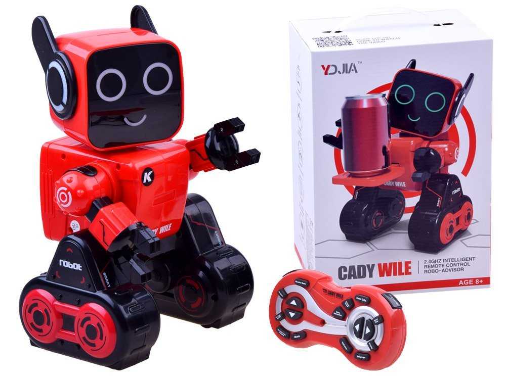 Nuotoliniu būdu valdomas pažangus robotas, raudonas
