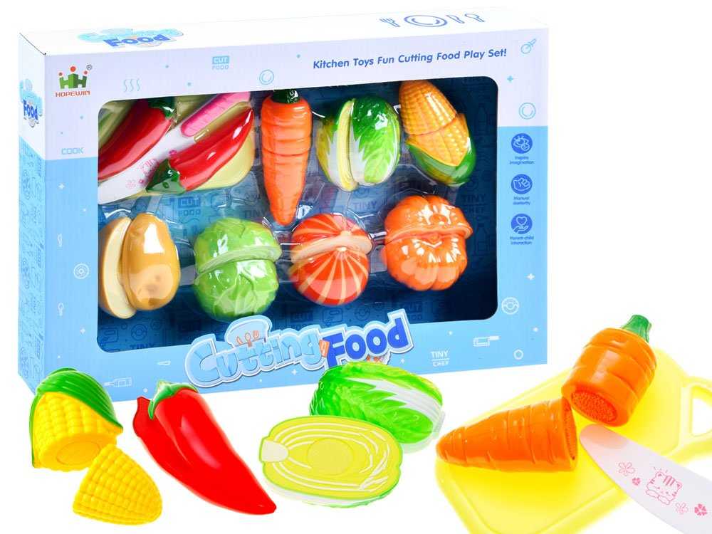 Žaislinės daržovės pjaustymui 