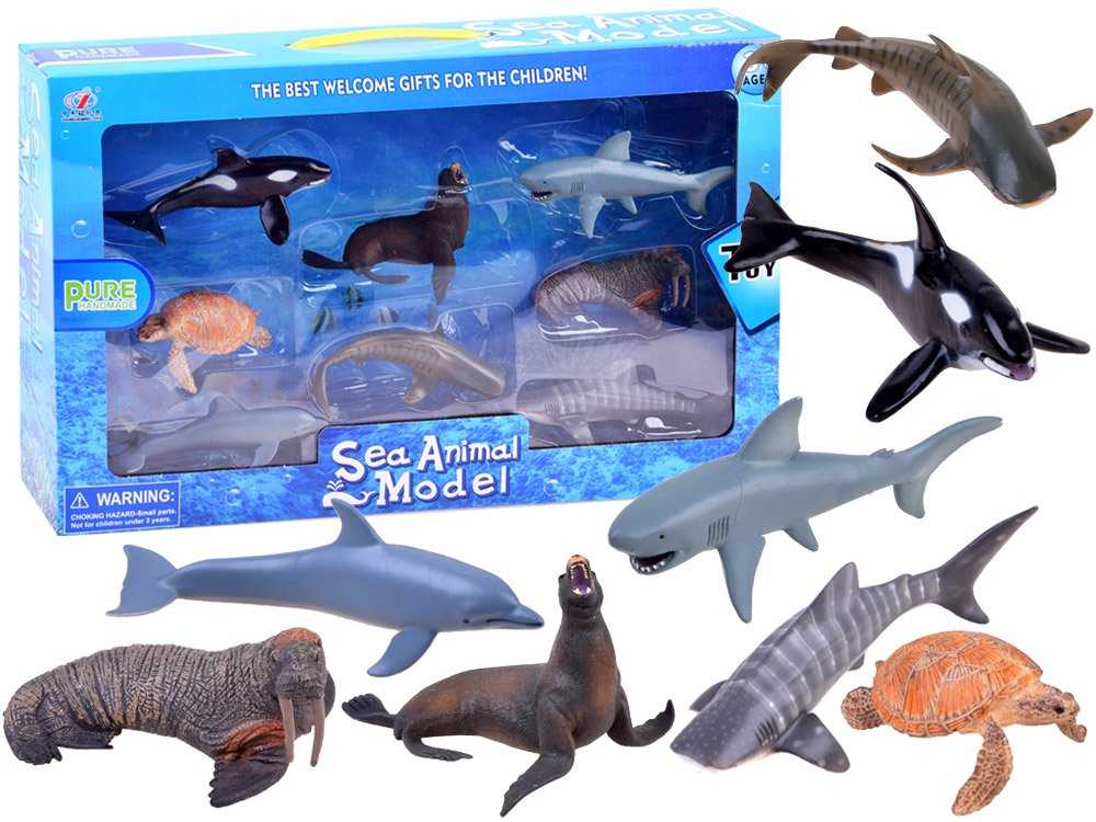 Jūrų gyvūnų figurėlių rinkinys