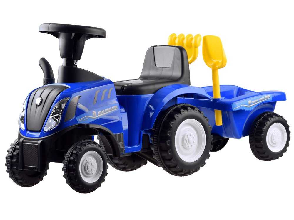 Vaikiškas paspiriamas traktorius su priekaba 