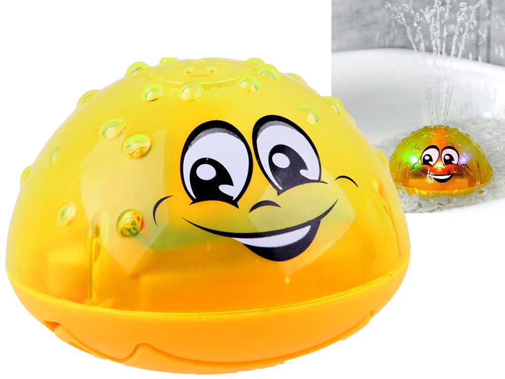 Vonios žaislas plūduriuojantis fontanas, geltonas