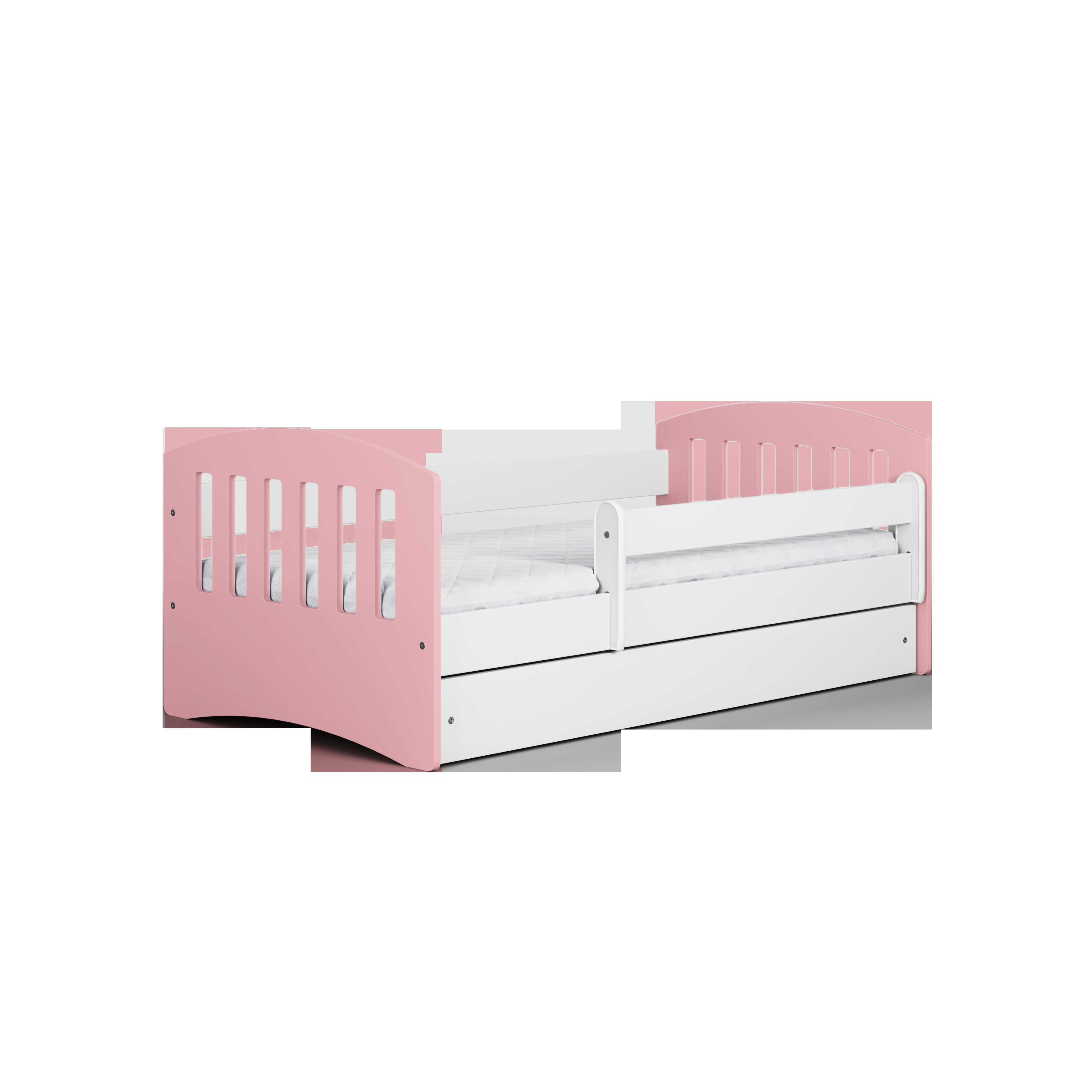 Lova - Klasikinė, rožinė, 160x80, su stalčiumi