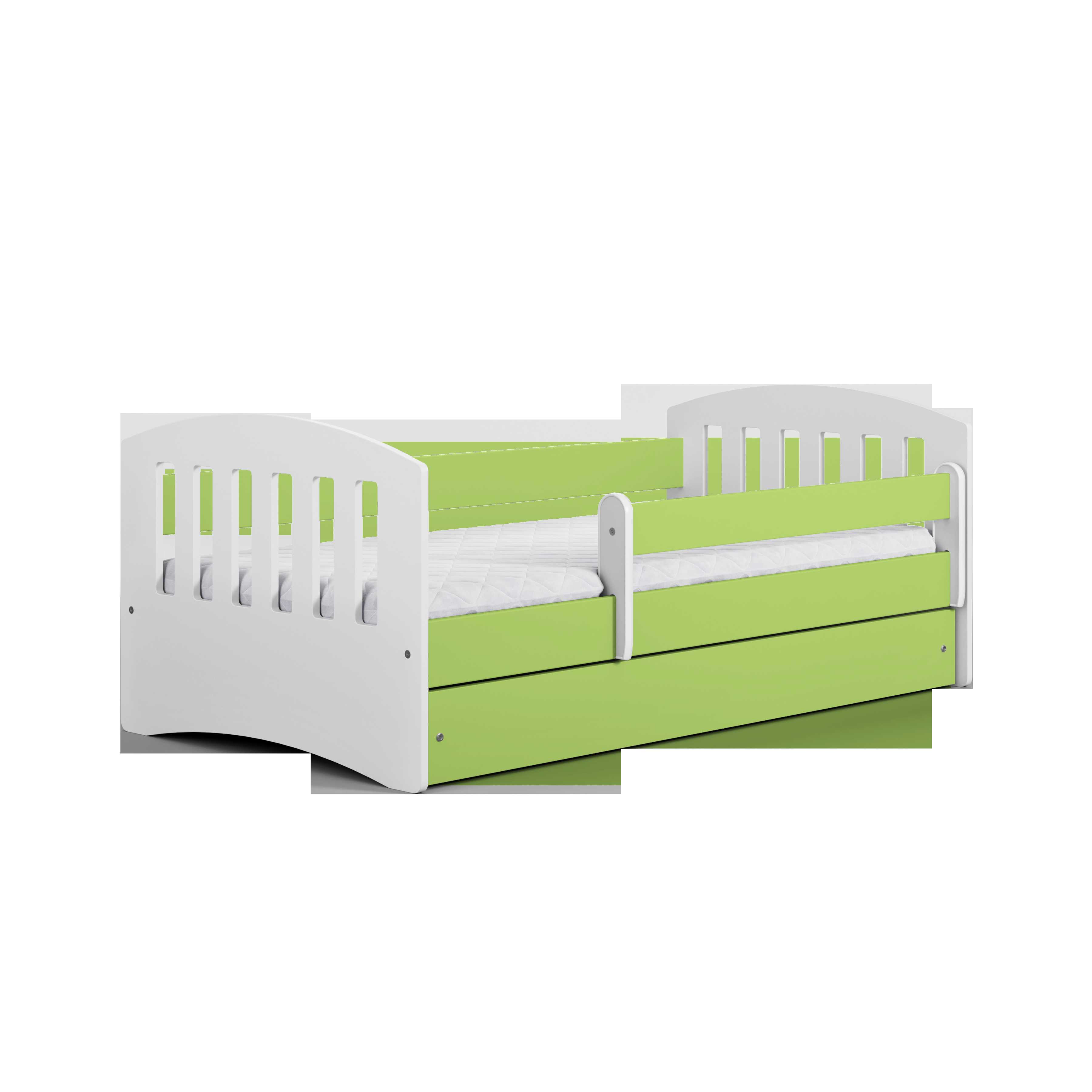 Lova - Klasikinė I, žalia, 140x80, su stalčiumi