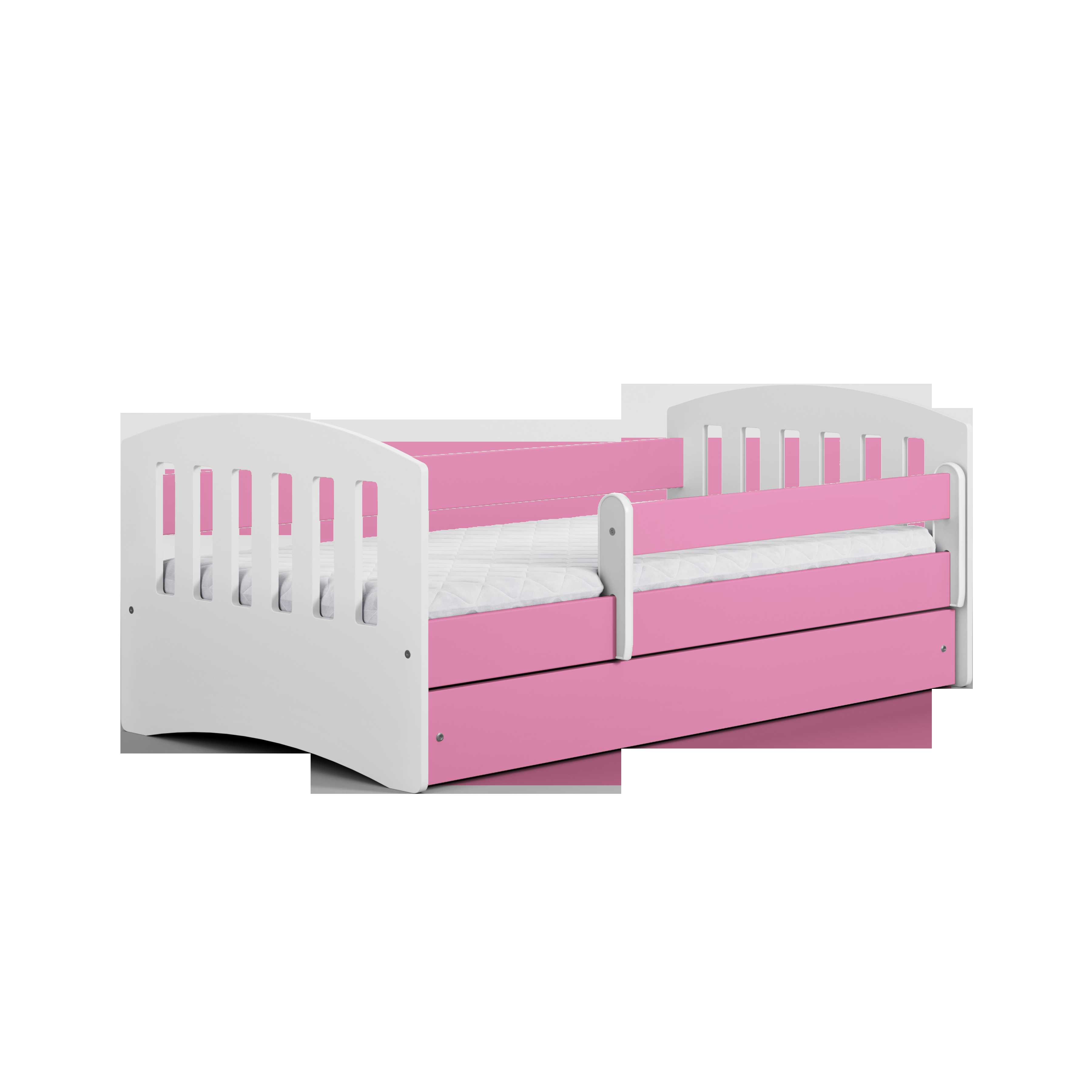 Lova - Klasikinė I, rožinė, 160x80, su stalčiumi
