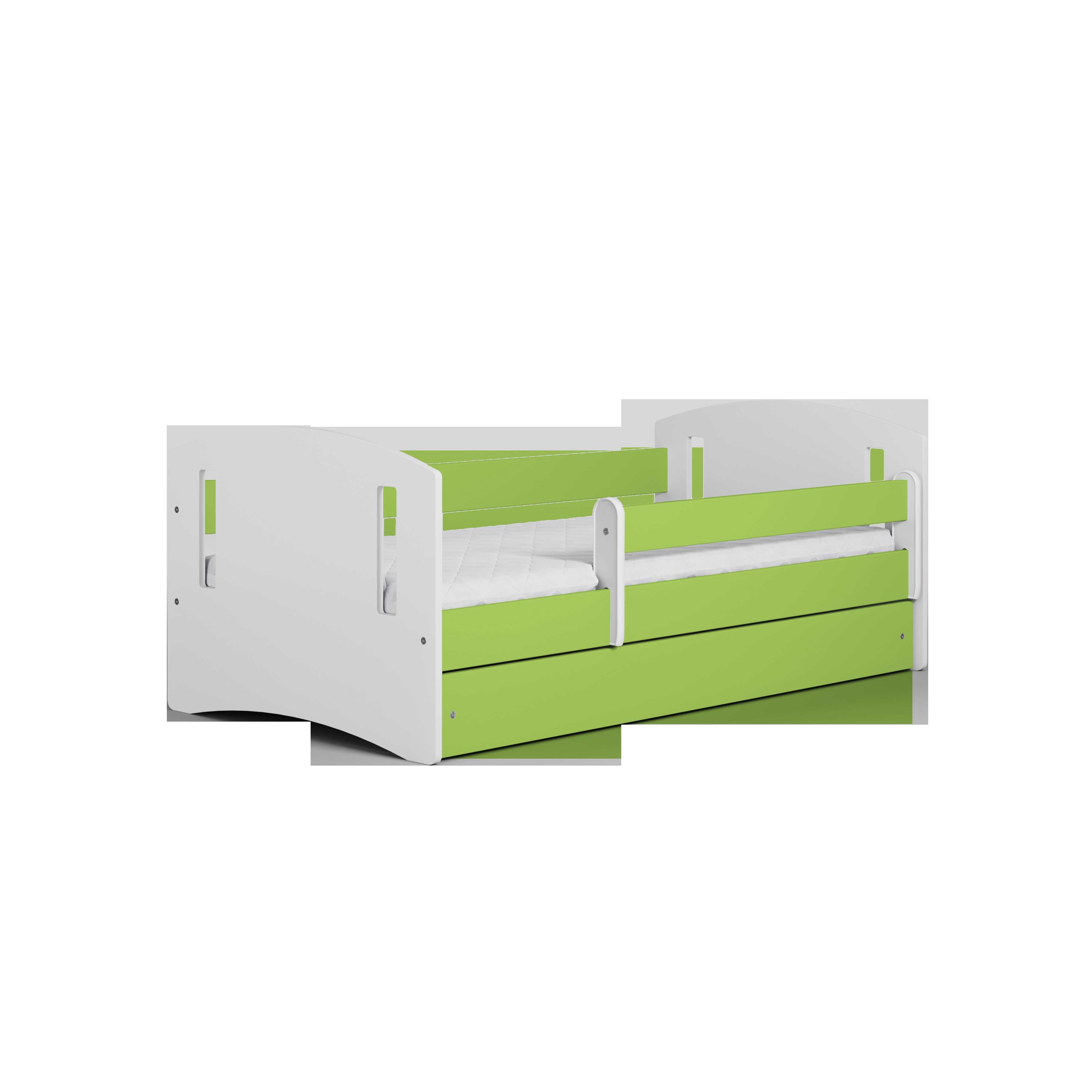 Lova - Klasikinė II, žalia, 140x80, su stalčiumi