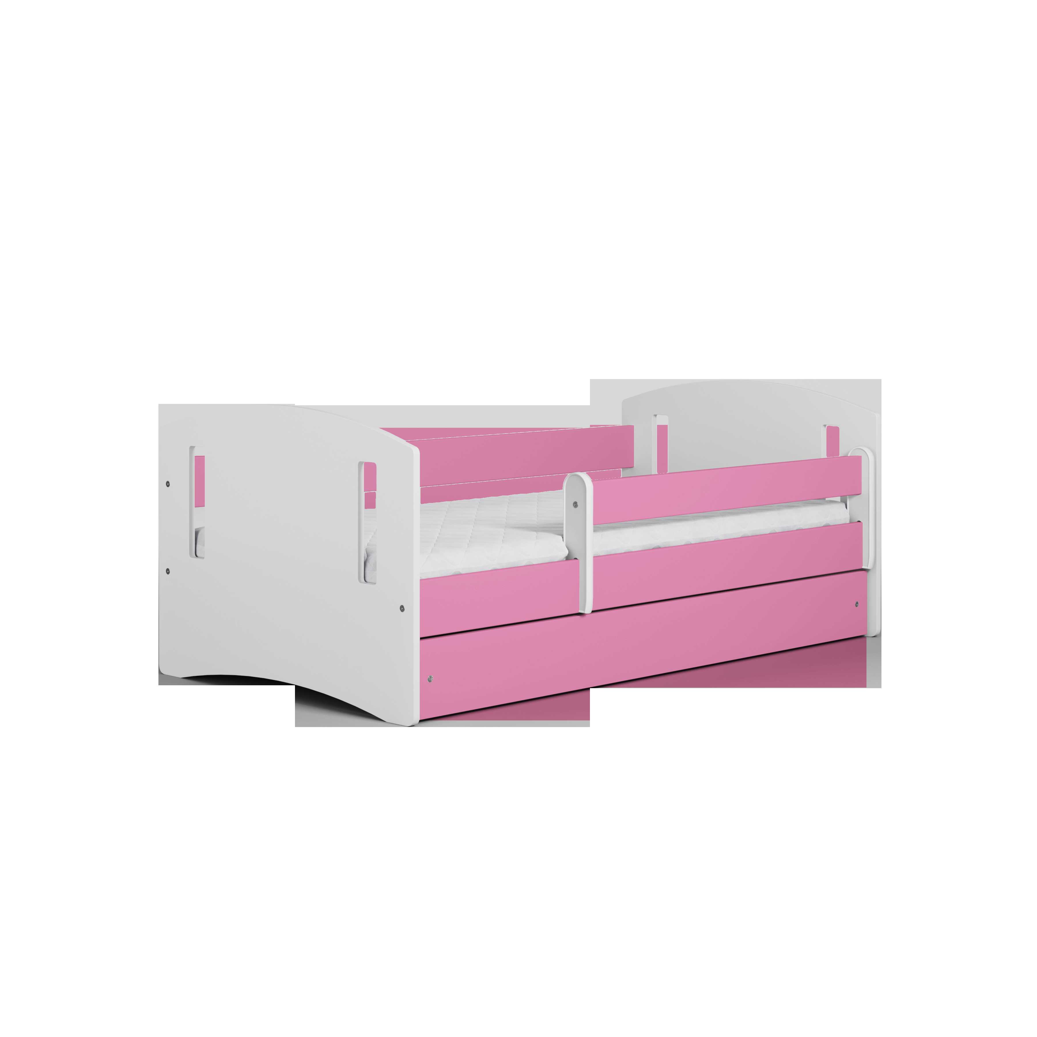 Lova - Klasikinė II, rožinė, 140x80, su stalčiumi