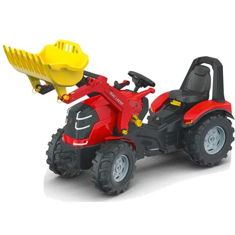 Minamas traktorius su kilnojamu kaušu - Rolly Toys, raudonas		