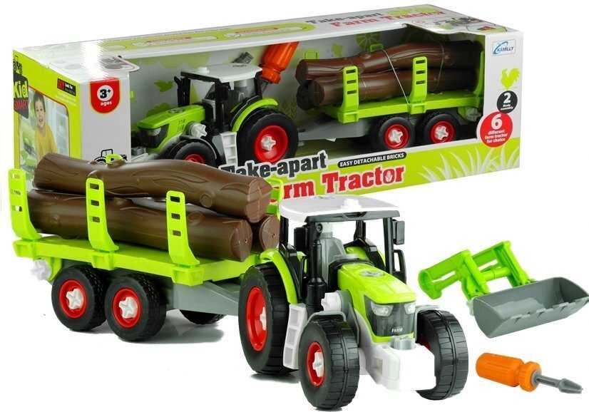 Surenkamas žaislinis traktorius 