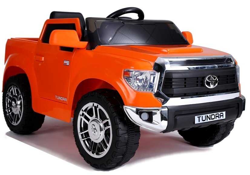 Vaikiškas vienvietis elektromobilis Toyota Tundra, lakuotas oranžinis