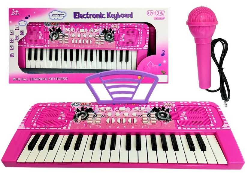 Vaikiškas sintezatorius „Electronic Keyboard“, rožinis