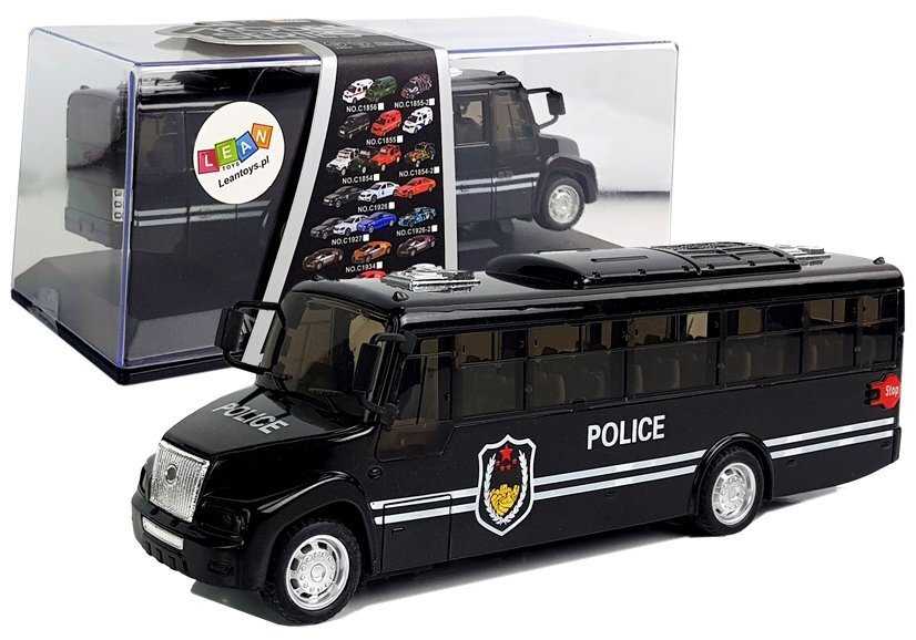 Žaislinis policijos autobusas, juodas