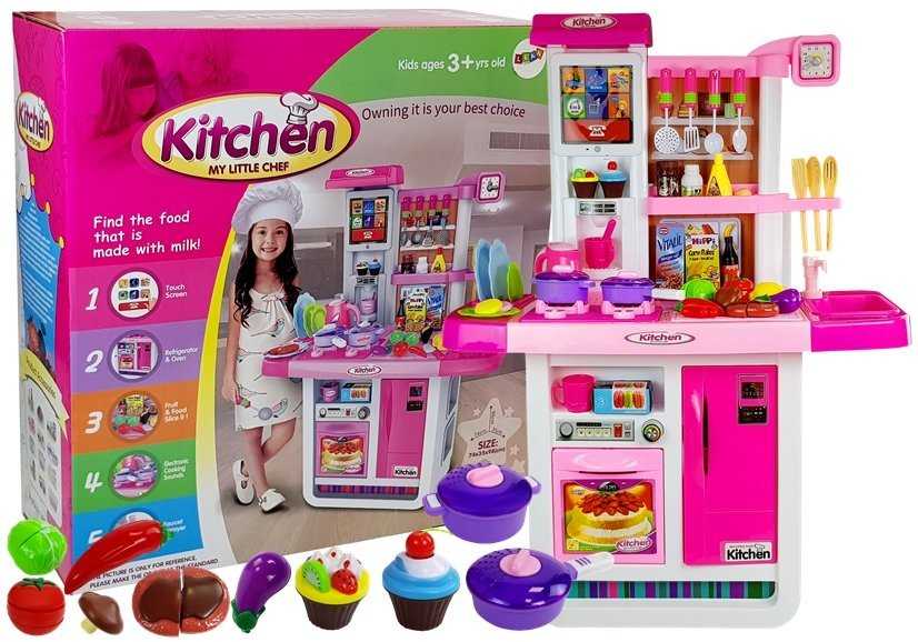 Interaktyvi virtuvėlė, rožinė, 98x74x35 