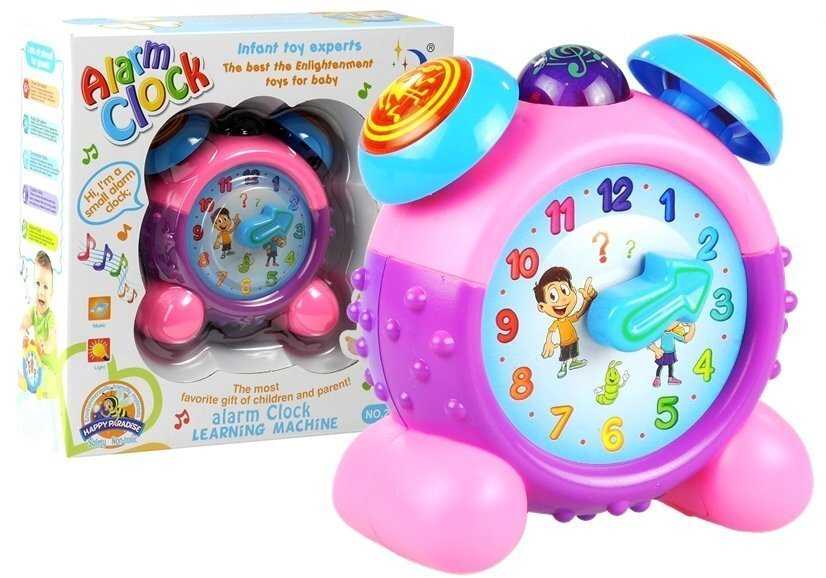 Žaislinis edukacinis laikrodis, rožinis
