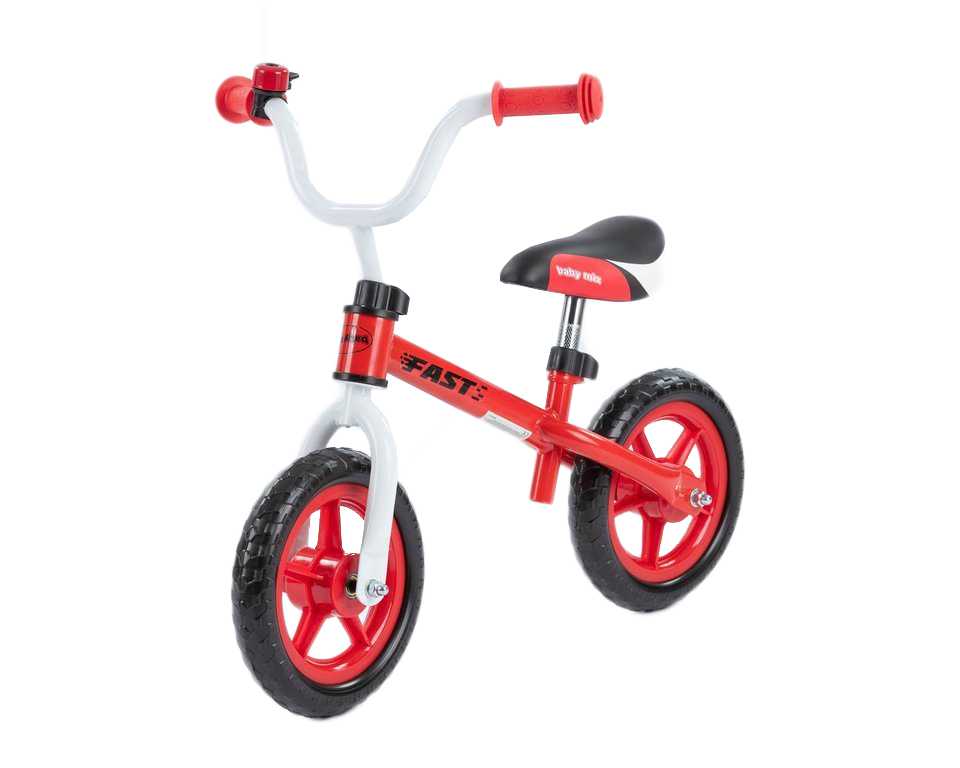 Balansinis dviratukas - Baby Mix Fast, 10 colių, raudonas
