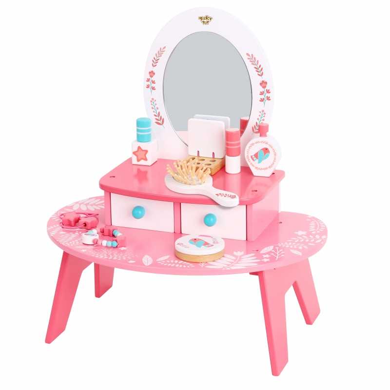 Medinis grožio staliukas - Tooky Toy, rožinis
