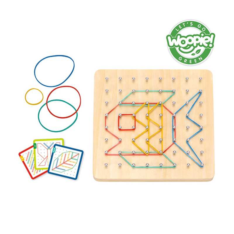 Stalo žaidimas - medinė dėlionė su gumytėmis, 69 el.