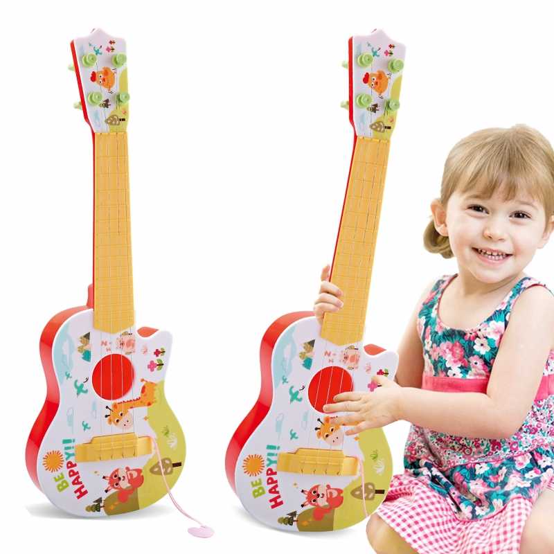 WOOPIE akustinė gitara vaikams, raudona, 43 cm									