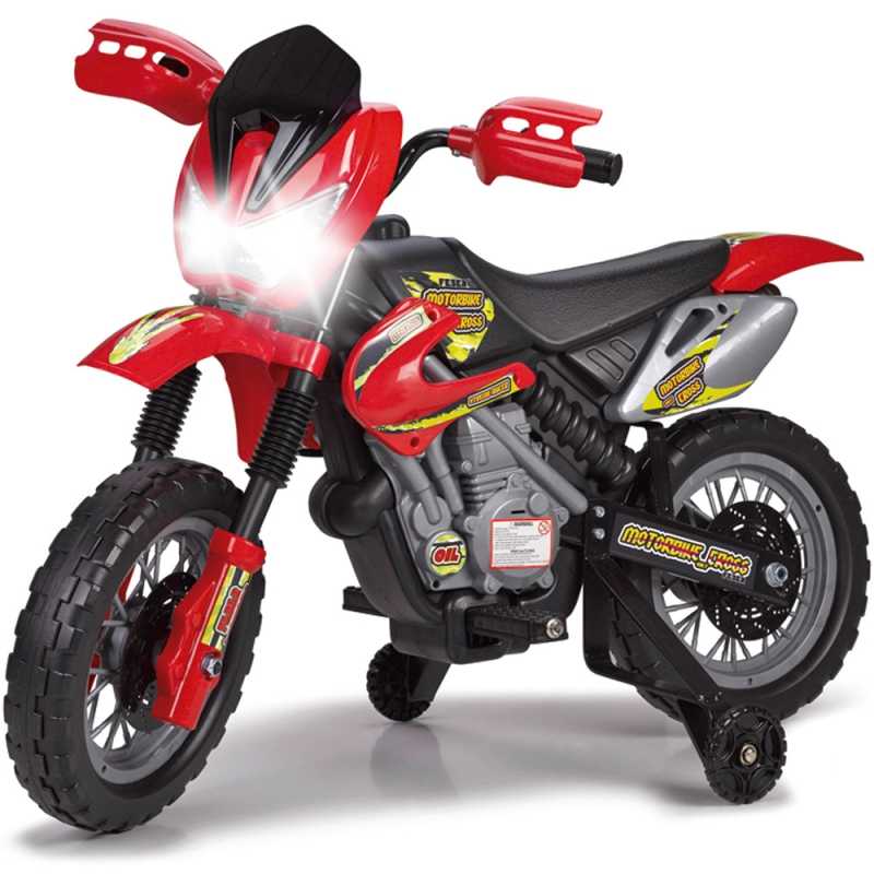 Vaikiškas elektrinis motociklas Cross, raudonas			