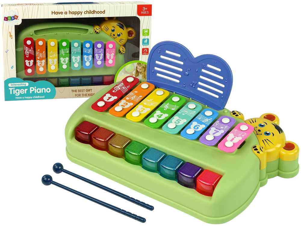 Vaikiškas spalvotas fortepijonas - ksilofonas