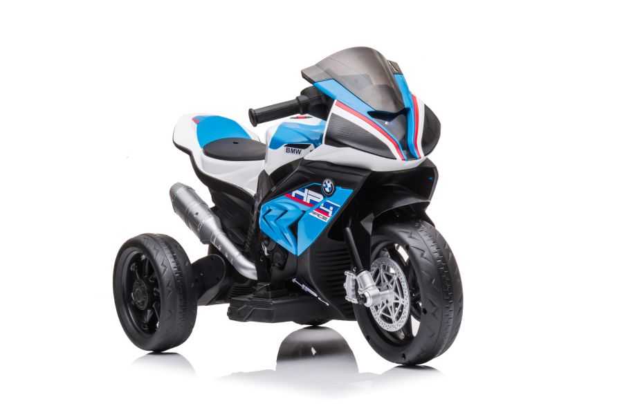 Vaikiškas elektrinis motociklas -  BMW HP4, mėlynas