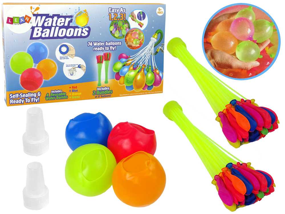 Vandens bombos Water Baloons, įvairių spalvų, 37 vnt.