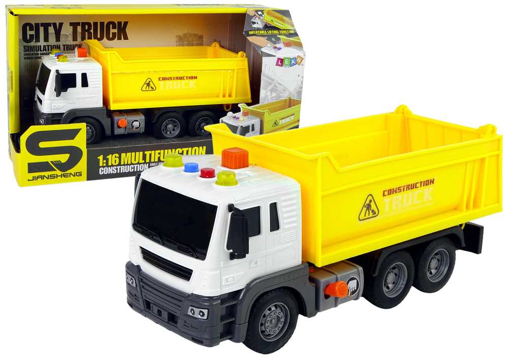 Žaislinis savivartis sunkvežimis, geltonas