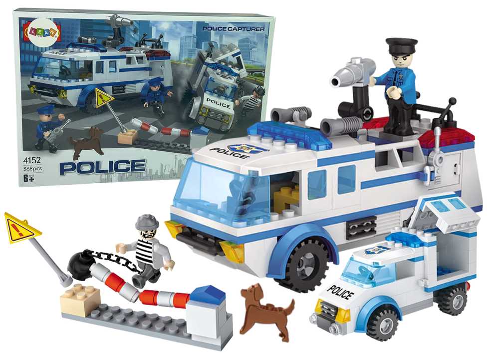 Konstruktorius - Policijos automobilių rinkinys, 368 elementai