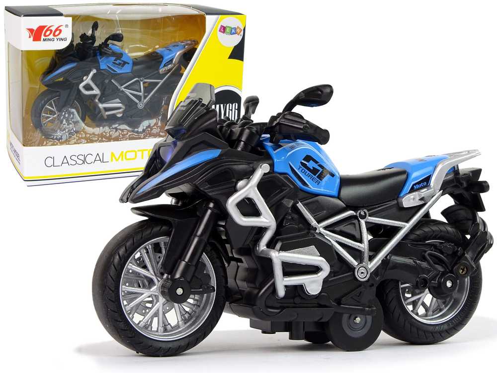 Žaislinis motociklas, 1:14, mėlynas