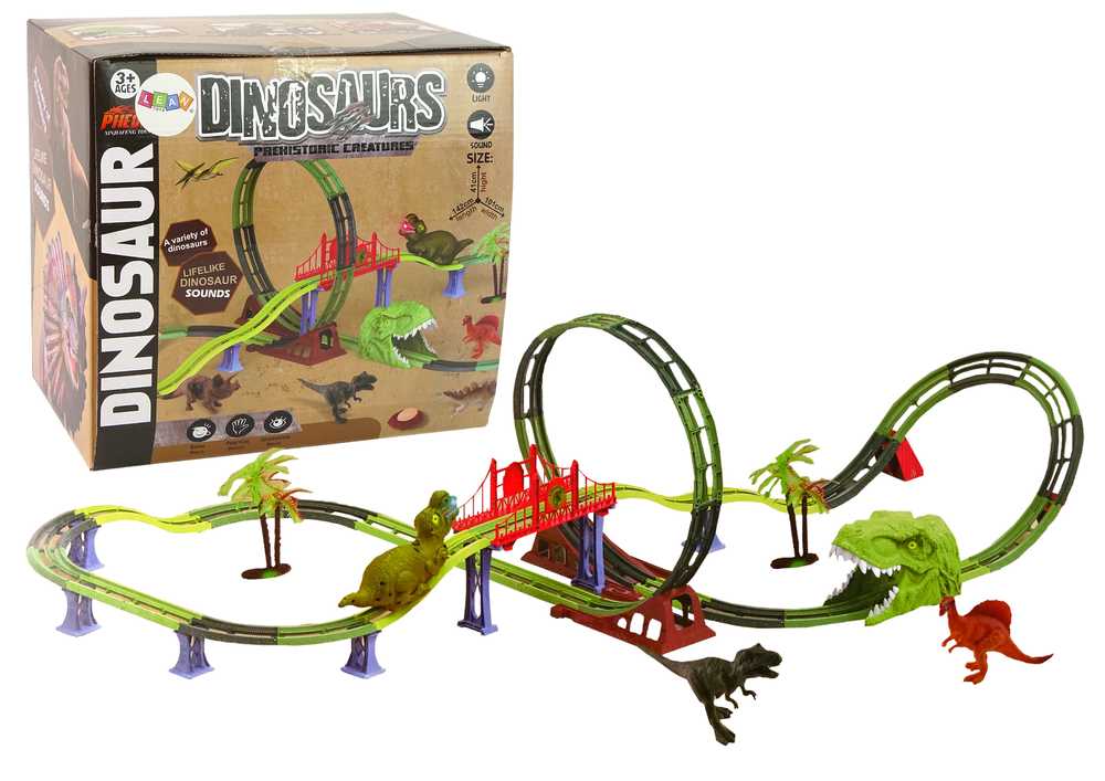 Spiralinė trasa su dinozaurais