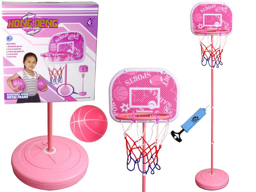 Vaikiškas krepšinio rinkinys, 170 cm, rožinis