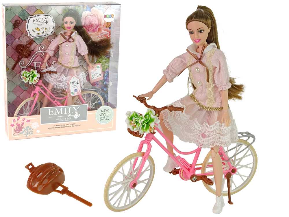 Emily lėlė su dviračiu