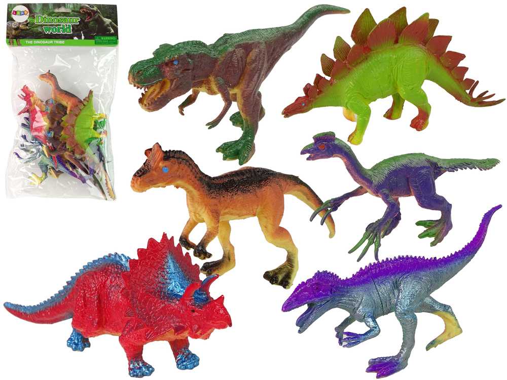 Dinozaurų spalvotos figūrėlės, 6 vnt. 
