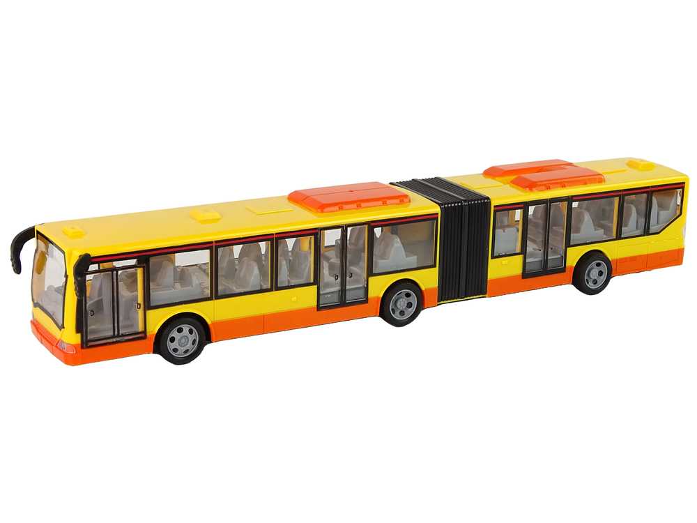 Nuotoliniu būdu valdomas autobusas, oranžinis