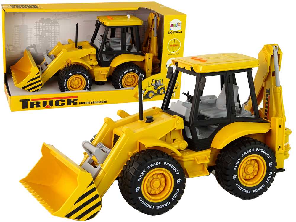 Žaislinis traktorius, geltonas