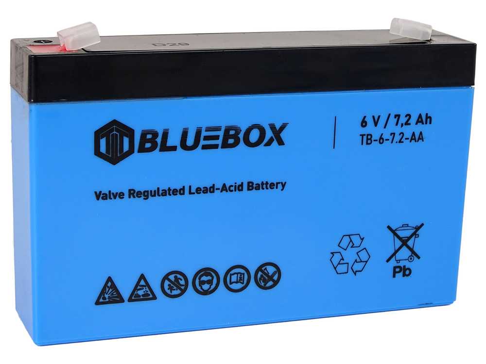 Gelinis akumuliatorius BlueBox VRLA AGM 6V 7.2Ah