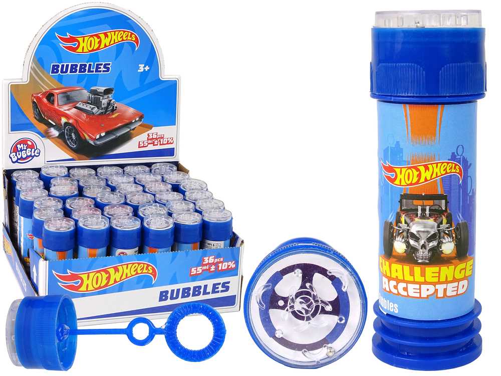 Muilo burbulai Hot Wheels, 55ml, mėlyni