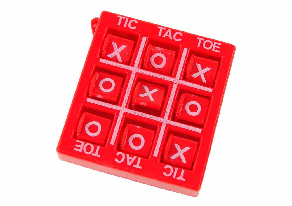 Tic-tac-toe žaidimas 4,5 cm, raudonos spalvos