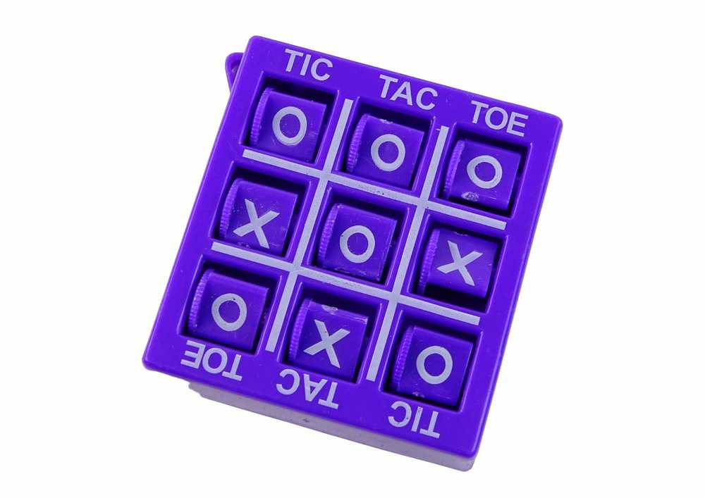 Tic-tac-toe žaidimas 4,5 cm, violetinės spalvos