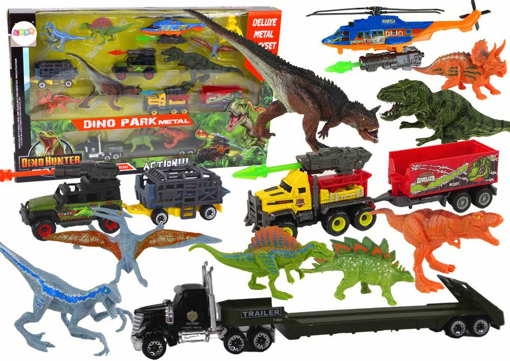 Transporto priemonių rinkinys - dinozaurai