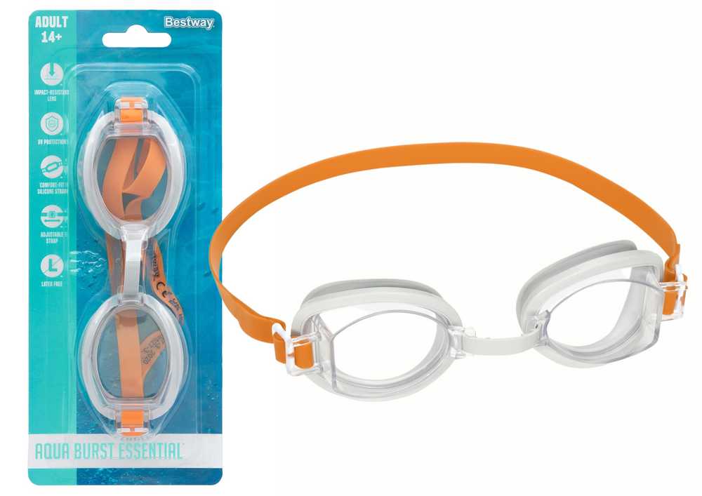 BESTWAY plaukimo akiniai, oranžiniai