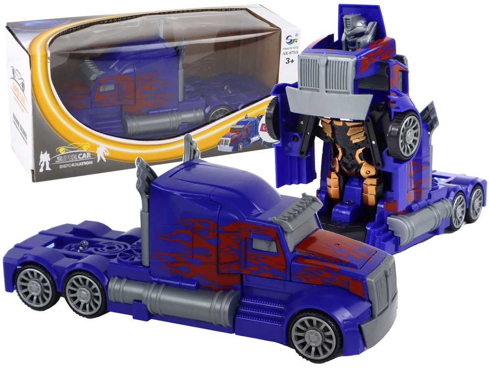 Sunkvežimis - robotas 2in1, mėlynas 